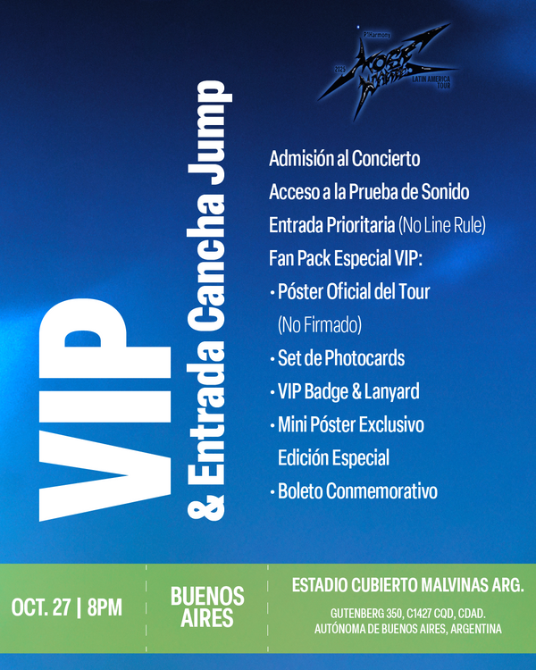 P1HARMONY 2025 - BUENOS AIRES - VIP & CANCHA JUMP