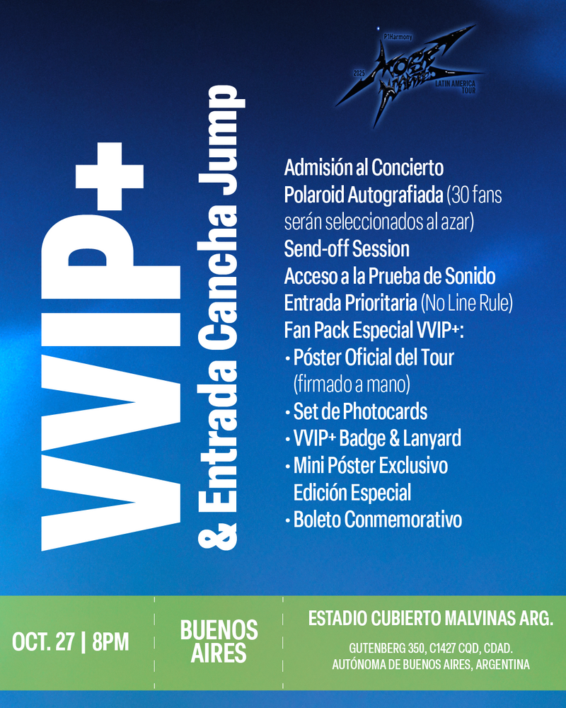 P1HARMONY 2025 - BUENOS AIRES - VVIP+ & CANCHA JUMP