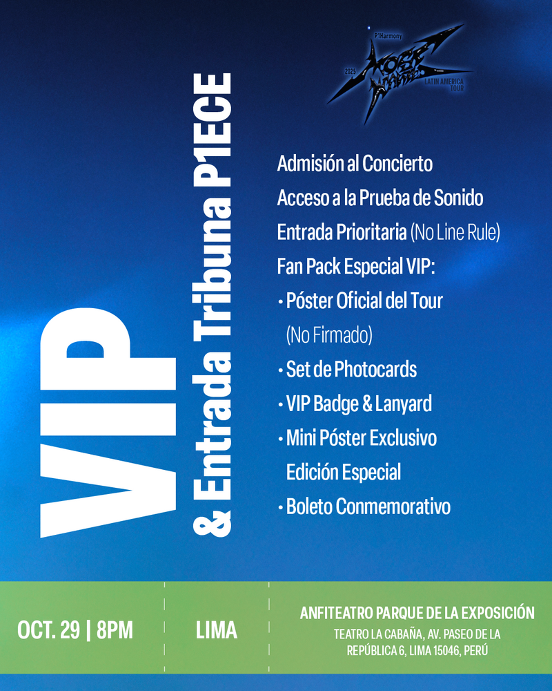 P1HARMONY 2025 - LIMA - VIP & TRIBUNA P1ECE