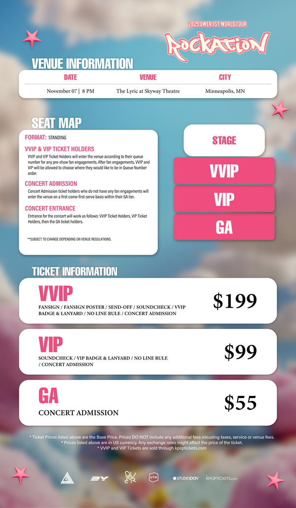QWER 2025 - MINNEAPOLIS - VVIP ADMISSION