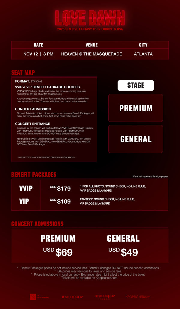 SF9 - ATLANTA - VVIP BENEFIT PACKAGE