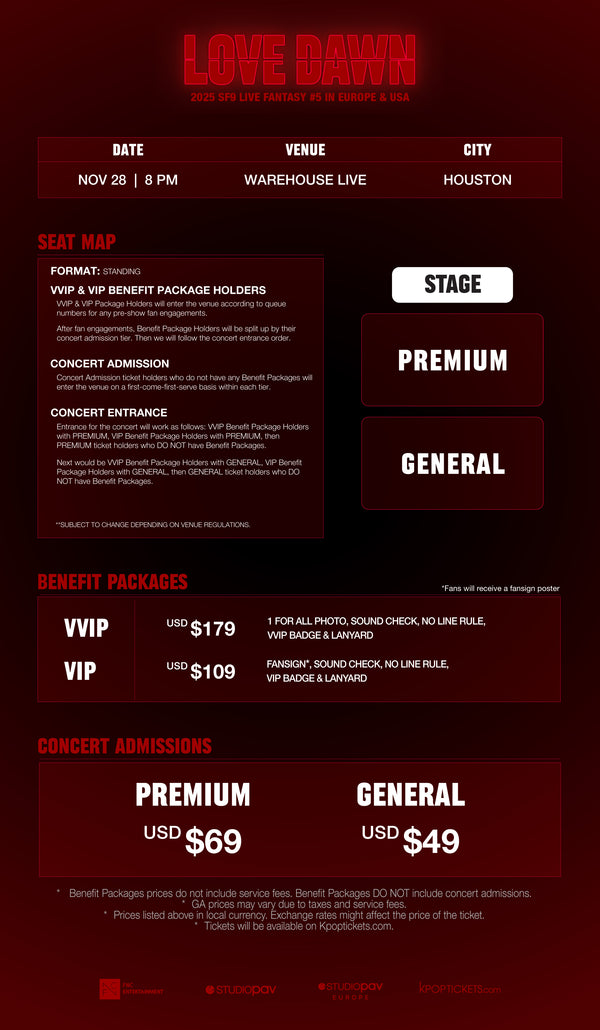 SF9 - HOUSTON - VVIP BENEFIT PACKAGE