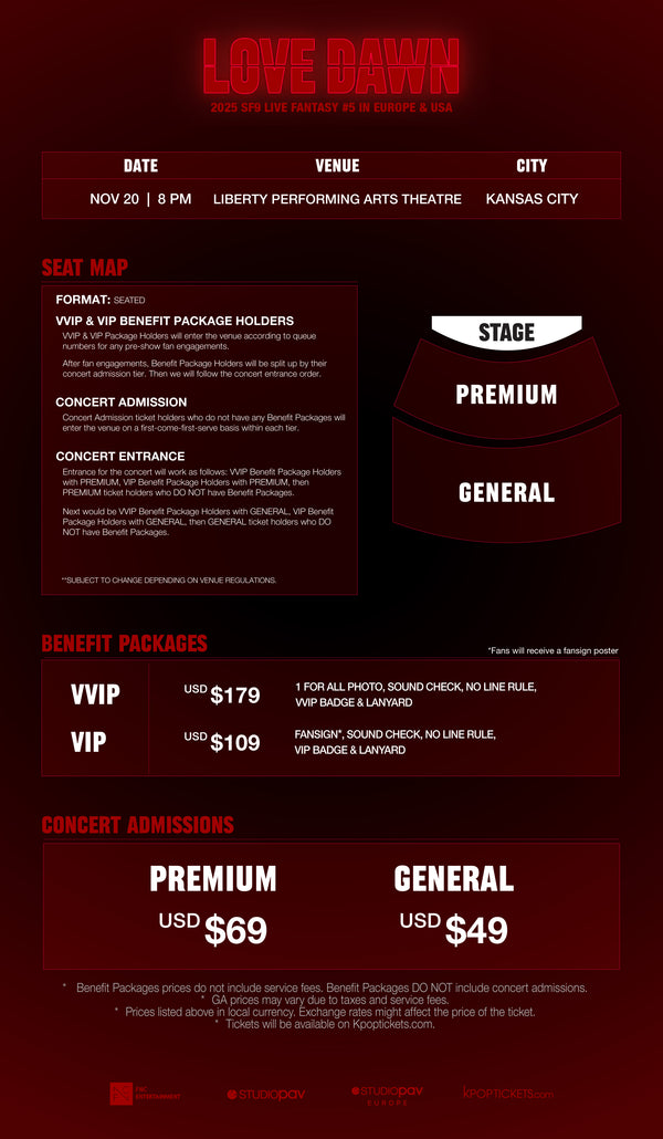 SF9 - KANSAS CITY - VVIP BENEFIT PACKAGE