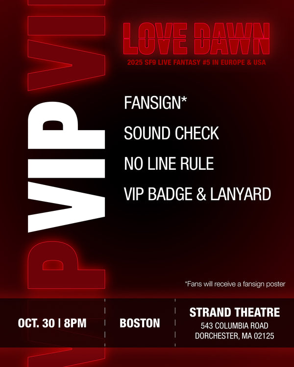 SF9 - BOSTON - VIP BENEFIT PACKAGE