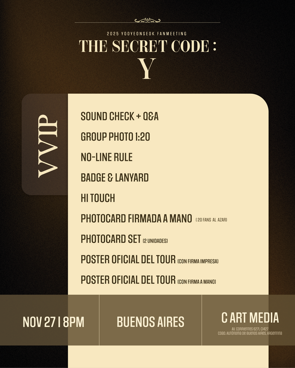 YOO YEONSEOK 2025 - BUENOS AIRES - VVIP BENEFIT PACKAGE