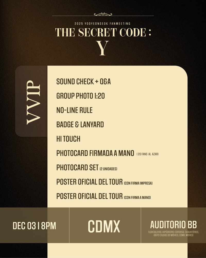 YOO YEONSEOK 2025 - MEXICO CITY - VVIP BENEFIT PACKAGE