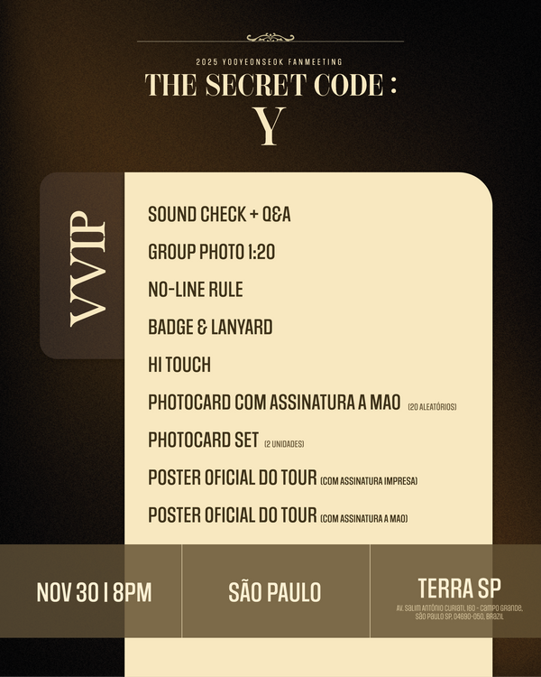 YOO YEONSEOK 2025 - SAO PAULO - VVIP BENEFIT PACKAGE